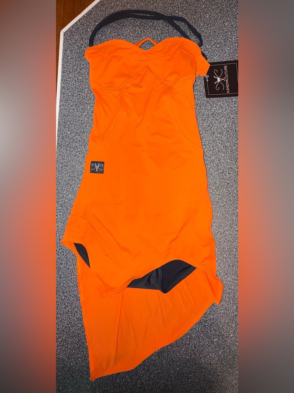 Kandi Kouture NWT!! Dance Dress Orange & Black Size Child X-Large